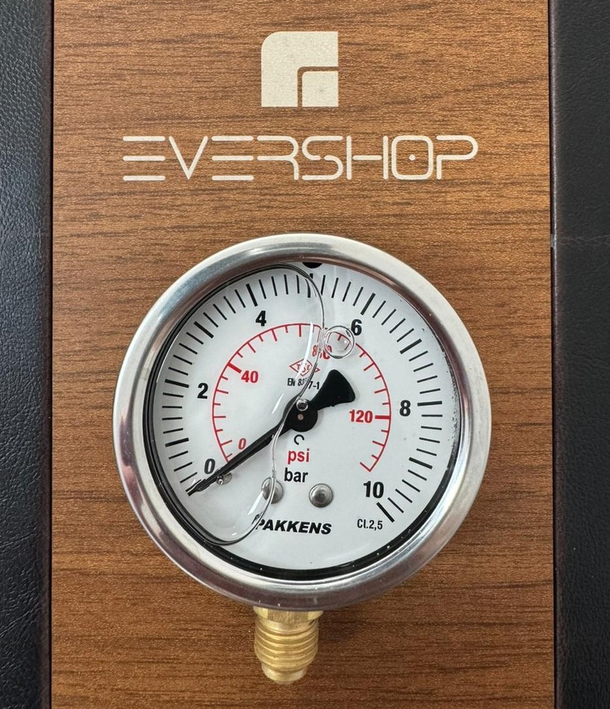 Manometr Qliserinli D 63MM 10 bar psi Alt.Bağl.CL.2,5 G1/4" B PAKKENS
